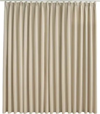 Produktbild von vidaXL Verdunkelungsvorhang mit Haken Beige 290 x 245 cm