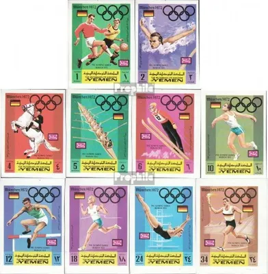 Produktbild von Briefmarken Jemen (Königreich) 1969 Mi 752B-761B (kompl.Ausg.) postfrisch Olympischen Sommerspiele