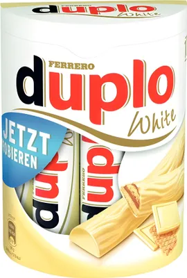 Produktbild von Haselnusscreme und Waffeln von weißer Schokolade, 10er Pack