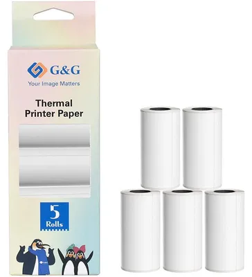 Produktbild von G&G Thermopapier 5 Stück 57x30 mm selbstklebend 3,8 m lang