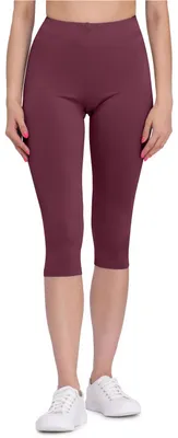 Image de Leggings 3/4 pour femme Bellivalini en viscose BLV50-148 (bordeaux, XS)