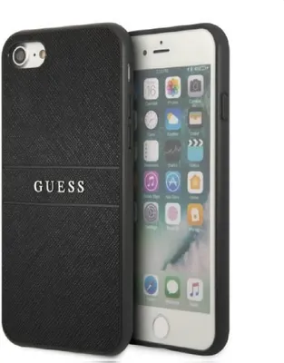 Produktbild von Guess GUHCI8PSASBBK iPhone 7/8 / SE 2020 / SE 2022 schwarz/schwarzes Saffianband Handyhülle