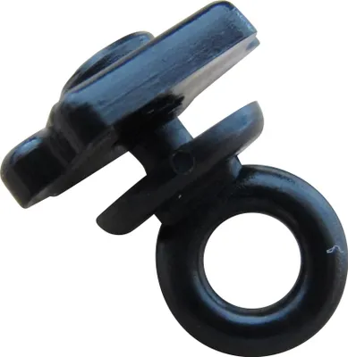 Produktbild von rewagi® 100x Feststeller mit Ring – Schwarz – Kunststoff – 10 x 15 mm – für Gardinenschienen