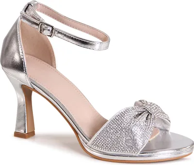 Produktbild von topschuhe24 3147 Damen Lack Sandaletten Glitzer Pumps , Farbe:Silber, Größe:37 EU