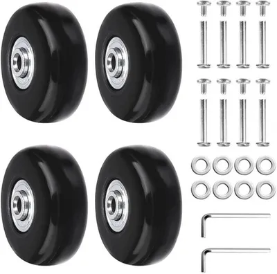 Image de Kit Azomor comprenant 4 roulettes de valise avec accessoires pour un remplacement facile
