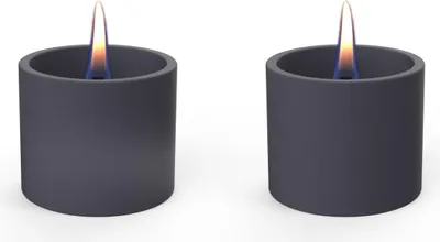 Produktbild von breeze 8 black keramik duopack 2er set sicheres tischfeuer kerze tenderflame