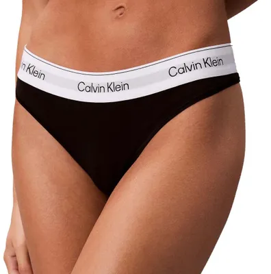 Produktbild von Calvin Klein Damen String Thong mit Stretch, Schwarz (Black), S