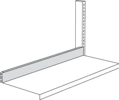 Produktbild von Anstoßleiste für Bibliotheks-Regal Univers Breite 75cm lichtgrau
