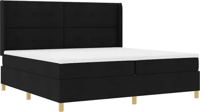 Obrázok produktu pre vidaXL Boxspring posteľ s matracom s LED čierna 140 x 200 cm látka