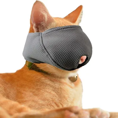 Immagine prodotto di Museruola per gatti, traspirante, in rete, taglia S, colore nero