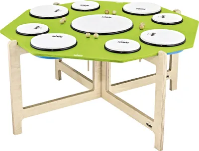 Produktbild von Nino Percussion-Set 966, 9-teilig, Holz, für Gruppenpercussion, mit entnehmbaren Trommeln