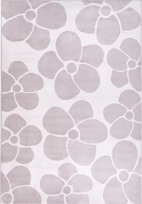 Obrázek produktu pro BELIANI Koberec béžový 140 x 200 cm květinový vzor protiskluzová spodní strana vhodný pro podlahové topení moderní styl