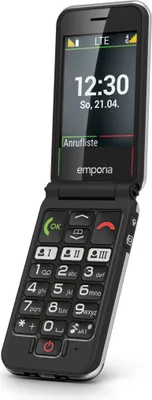 Produktbild von Emporia emporiaJOY-LTE, Klappgehäuse, Single SIM, 7,11 cm (2.8"), 2 MP, 1300 mAh, Schwarz