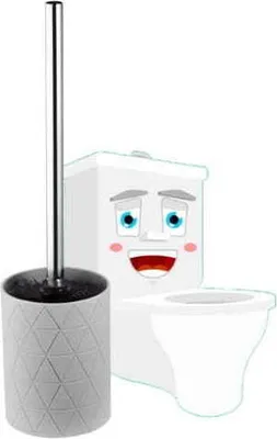 Produktbild von Toilettenbürste WC WC grau Chrom