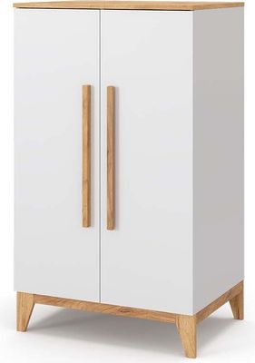 Vitalispa Kinderkleiderschrank Malia, 70 x 120 cm, Weiß/Eiche