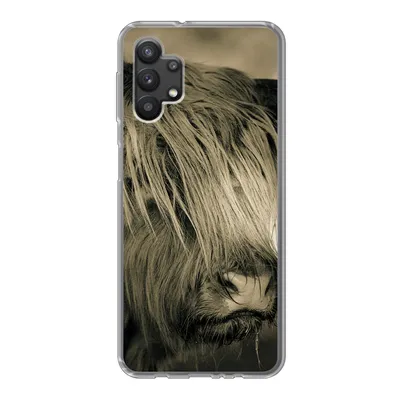 Produktbild von MuchoWow® Handyhülle Schutzhülle Hülle für Samsung Galaxy A32 5G Schottischer Highlander - Tiere - Haare Silikon Softcase Handy Hülle - Softcase