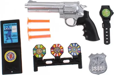 Produktbild von Polizei Set schwarz / silber Jungen 8-teilig