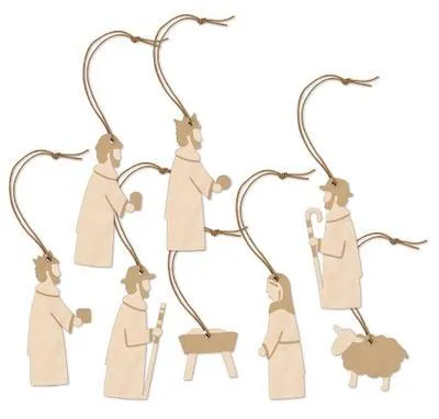 Image de Kit de décorations de Noël pour sapin : crèche