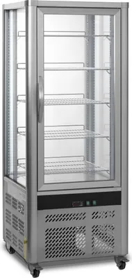 Produktbild von Gastro Kühlvitrine 4-seitig verglast - LED-Beleuchtung, 468 Liter, Umluft