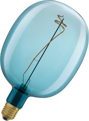 Produktbild von OSRAM Vintage 1906 LED-Lampe mit blauer Tönung, 4,5W, 100lm, Ballon-Form mit 170mm Durchmesser & E27-Sockel, warmweiße Lichtfarbe, dimmbares Filament, bis zu 15.000 Stunden Lebensdauer