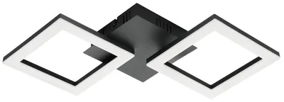 Image de EGLO connect.z Smart-Home LED Plafonnier Paranday-Z, ZigBee, App etvocale, couleur de lumière réglable, intensité lumineuse variable, noir blanc, 47 x 23 cm
