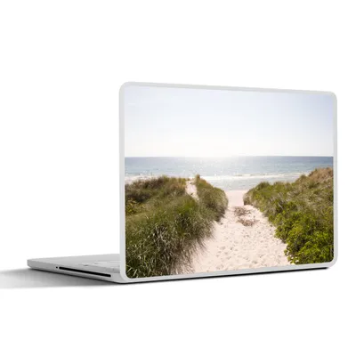 Produktbild von MuchoWow® Laptop Aufkleber Sticker Cover Meer - Strand - Grün 25x18 cm - Laptop-Deko