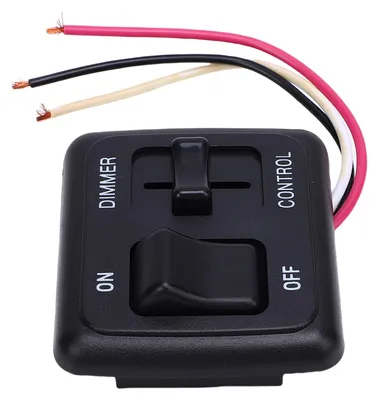 Image de Interrupteur d'éclairage DC avec variateur, compatible avec les lampes LED, halogènes et à incandescence de 60W. Interrupteur à bascule pour éclairage de véhicules de loisirs, camions, bateaux et éclairage linéaire