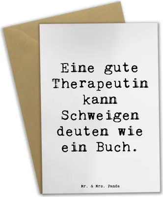 Produktbild von Mr. & Mrs. Panda babykarte Spruch Therapeutin Weisheit - Weiß - Geschenk, Beruf, einladungskarten, hochzeitskarten, Respekt, personalisierte Geschenke, weihnachtskarten