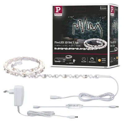Productafbeelding van Paulmann FlexLED 3D Basisset, 1,5 meter, warm wit