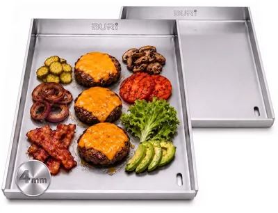 Image de Plaque de cuisson en acier inoxydable pour barbecue