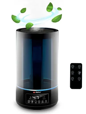 Produktbild von JUNG Alpina Luftbefeuchter 4,3L Wassertank, mit Fernbedienung, Aroma Diffuser Raumbefeuchter für alle Räume, Raumluftbefeuchter, Raumluft Diffusor