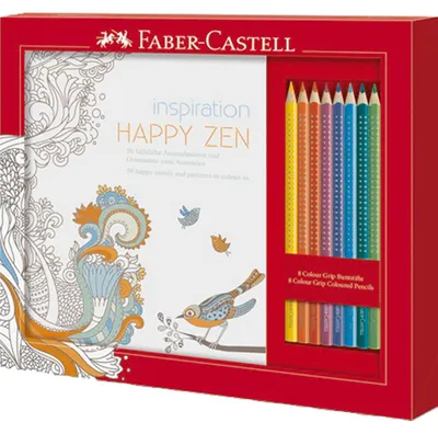 Produktbild von FABER-CASTELL Dreikant-Buntstifte Colour GRIP, Set Happy Zen