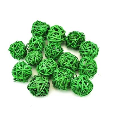 Produktbild von Dekorative Weidenkugeln grün, 15 Stück, Ø3 cm