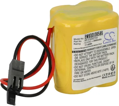 Produktbild von vhbw Batterie kompatibel mit GE Fanuc Robotics 18-T Raid-Controller (2900 mAh, 6 V, Li-MnO2)
