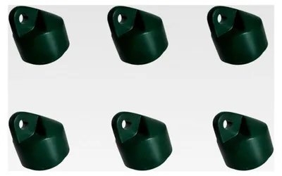 Produktbild von Pfosten- und Strebenkappen 38mm grün für Maschendrahtzaun, 6 Stück