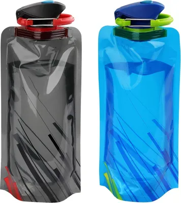 Produktbild von Famanu Faltbare Trinkflasche für Wanderer und Reisende - 2 Stück