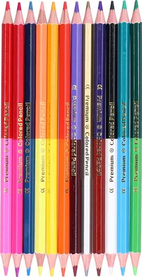 Produktbild von 24 Buntstifte doppelspitzig sechseckig für Zeichnen Skizzieren Kinder Geschenk