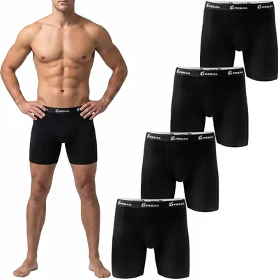 Produktbild von 4 oder 8 Herren Boxershorts mit verlängertem Bein ohne "Aufrollen" M-6XL Übergröße Unterwäsche Unterhose Retroshorts Bunt Langes Bein XL 4er Pack Farbmix 5