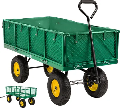 Produktbild von Bollerwagen MB-700 | Bis 700 Kg - Faltbar - Transportwagen - Handwagen - Transportkarre - Offroad - Wagen für Ausflüge - Gerätewagen (Grün)