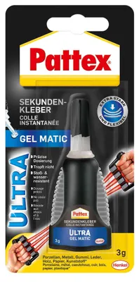 Produktbild von Pattex Sekundenkleber Ultra Gel, Matic, Tube mit 3g
