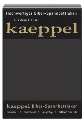 Produktbild von Kaeppel Biber Bettlaken Betttuch 140-160 x 200 cm Spannbettlaken 14 Farben Uni, Farbe:Anthrazit