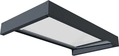 Obrázek produktu pro Obdélníková stříška PALRAM-Canopia Sophia čirá 1600x950x170 mm hliníková prášková barva šedá RAL 7016