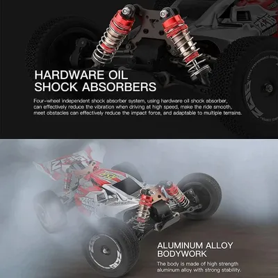 Obrázek produktu pro RC auto - Auto s dálkovým ovládáním - RC závodní auto - Terénní buggy - Měřítko 1:14 - Rychlost 60 km/h