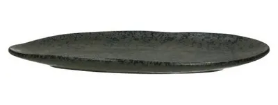 Produktbild von Pomax Basalt Servierteller aus Steinzeug, Schwarz, L 26,6 x B 11 x H 2,5 cm