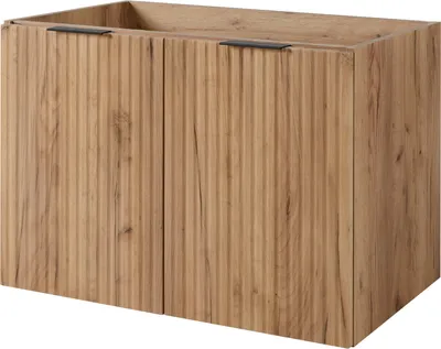Immagine prodotto di Mobile da bagno, rovere artigianale + maniglia nera, 80 x 57 x 46 cm