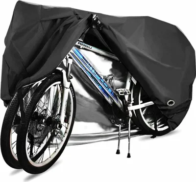 Obrázok produktu pre Kryt na bicykel pre 2 bicykle Vodotesný 210D Oxford Fabric Priedušný vonkajší kryt na bicykel s ochrannými očkami pre horské a cestné bicykle 29" (strieborný)