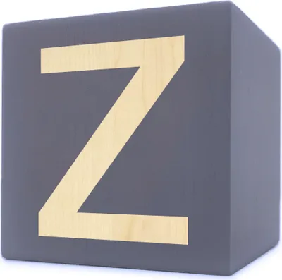 Obrázek produktu pro Holzbuchstabe Würfel, 5 x 5 cm, grau, Buchstabe Z