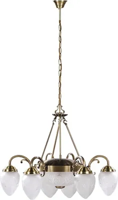 Produktbild von Rabalux 8636 Kronleuchter 8 Spots Annabella, E27-E14, bronze-silber-weiß, rund, Klassisch, ø700mm