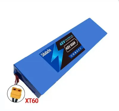 Produktbild von 48V Lithium-Ionen Akku - 13S4P Akkupack - 60Ah 2000W - Für E-Bike/Citycoco E-Scooter - Kompatibel mit 54,6V Ladegerät - XT60-Stecker