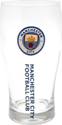 Obrázek produktu pro Manchester City FC - Sklenice na pivo, Tulip TA4925 (jedna velikost) (průhledná/modrá)